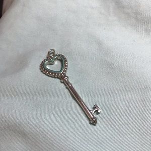 Tiffany keys beaded heart key